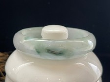 Certified Natural Grade A Ice Green Burmese Jade jadeite bracelet bangle58MM8242