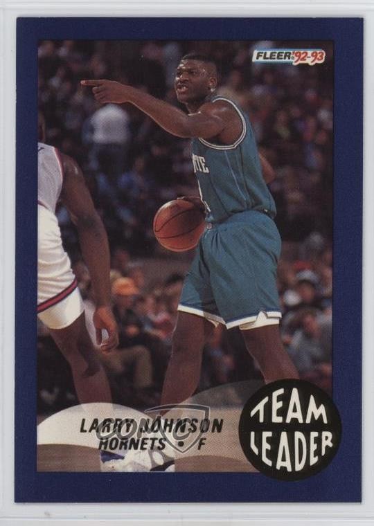 1992-93 Fleer Team Leaders Larry Johnson #3 4g8
