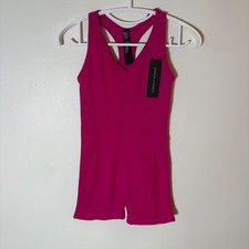 Savage X Fenty Ribbed Lounge Romper Racerback Pink NWT Size Small