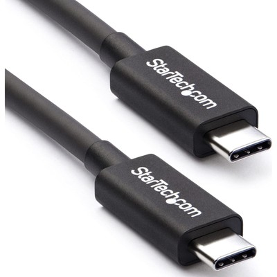 StarTech.com 40Gbps Thunderbolt 3 Cable - 1.6ft/0.5m - Black - 5k 60Hz/4k 60Hz -