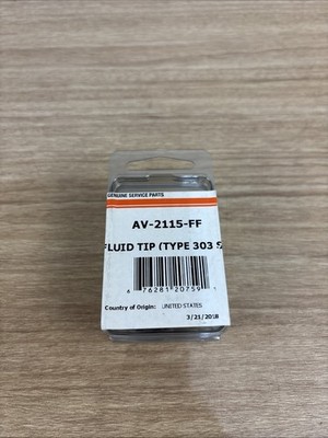 DeVILBISS AV-2115-FF Spray Gun Fluid Nozzle (Type 303 S.S.)