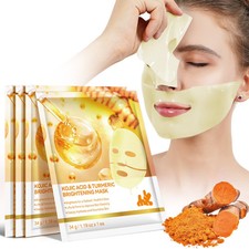 Turmeric Hydrating Mask Face, Turmeric Brightening Gold Jelly Gel Mask, Sheet