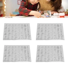 4PCS Clear Stamps Clear Imprint Paste Repeatedly DIY TPR Letter Decorative