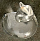 Steuben Glass Cat Hand Warmer in Excellent Condition