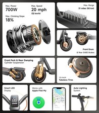 NAVEE GT3 Electric Scooter for Adults, 20MPH, 31 Miles Range,10" Tires, Commuter 7
