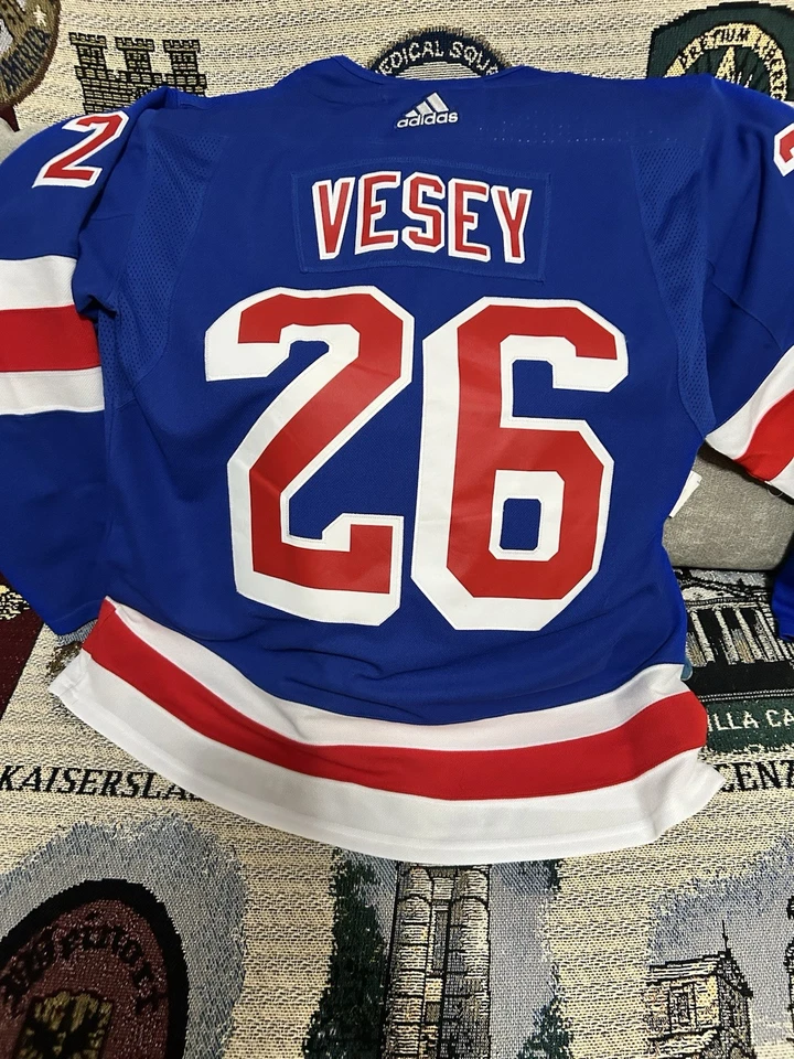 Camiseta deportiva de hockey Jimmy Vesey #26 New York Rangers Adidas Primegreen NHL nueva azul 54 Foto 2 de 2