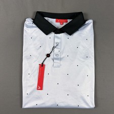 Redvanly Golf Shirt Polo Sleeve Logo Ramey Print XL Blue Lavender NWT MSRP 110