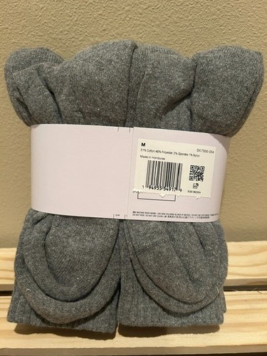 Nike Everyday Cushioned Crew Socks, Grey, MEN 6-8, WMN 6-10,  6 Pairs NEW - Picture 3 of 7