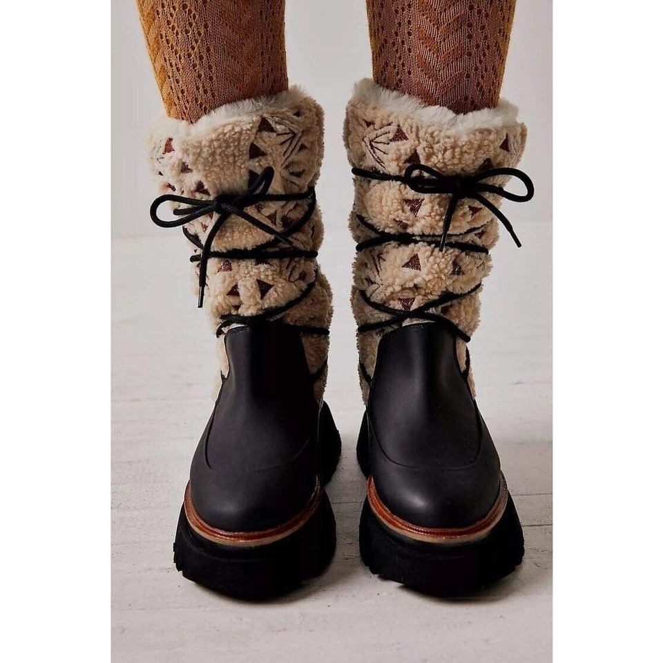 Botas de Invierno Free People Montrose Boho Media Pantorrilla Talla EU 38.5 US 8.5 Foto 2 de 4
