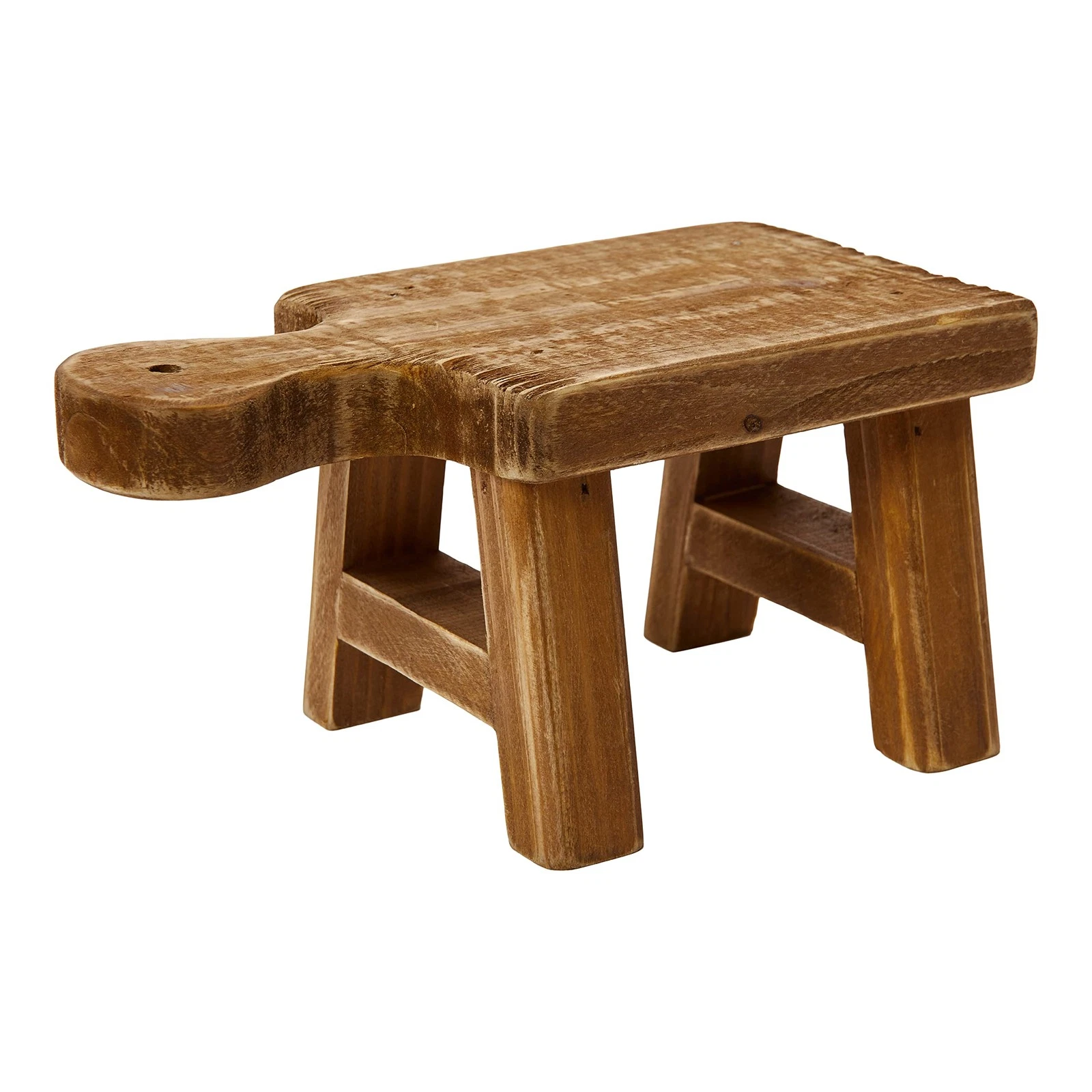Creative Co-Op Wood Pedestal with Handle