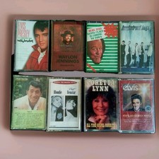 Set of 9 Cassette Tapes Eclectic Mix Original Cases Artwork Elvis Blondie Ives