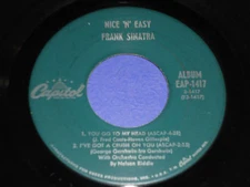 FRANK SINATRA VG+ EP Fools Rush In 45 Nevertheless EAP-1417 I've Got A Crush on