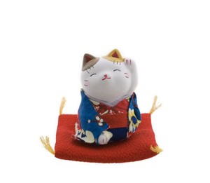 Détails Sur Manekineko Baby Blanc Chat Porte Bonheur Japon Maneki Neko Et Son Kimono 7653