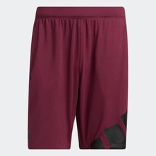 adidas 4KRFT Cross Training Shorts Mens Black Crimson Fitness Gym Fit Zip Pocket