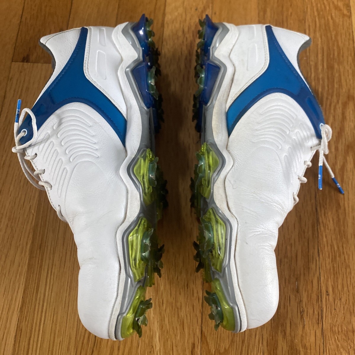 FootJoy Tour-S Golf Shoes Men 11 White Blue Leather Spiked 55301 Athletic Cleats Footjoy tour s golf shoes 55301 size 7.5 new Blue White | eBay main image 3