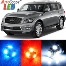 15 x Premium Xenon White LED Lights Interior Package Kit for Infiniti QX56 QX80