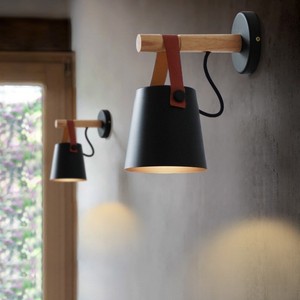 Modern Led Wall Lamp Leather Living Room Sconces Light E27 Led Wall Lamp Leather Living Room