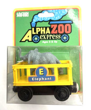 Yellow Safari Alpha Zoo Express Elephant Train Thomas Friends Wood Railway NIP