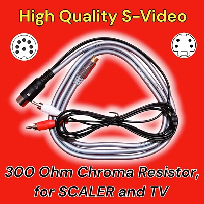 Alta Calidad S-Video mini DIN 4 Cable Commodore C64 C128 ESCALERA LCD TV Monitor