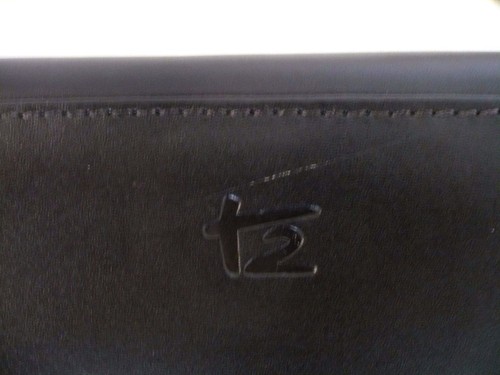 Vintage Sac pochette TULA en cuir noir bandoulière en chainette argentée - Picture 9 of 10