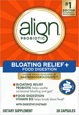 Probiotic Bloating Relief + Food Digestion, Probiotics for Women and Men, Pro...