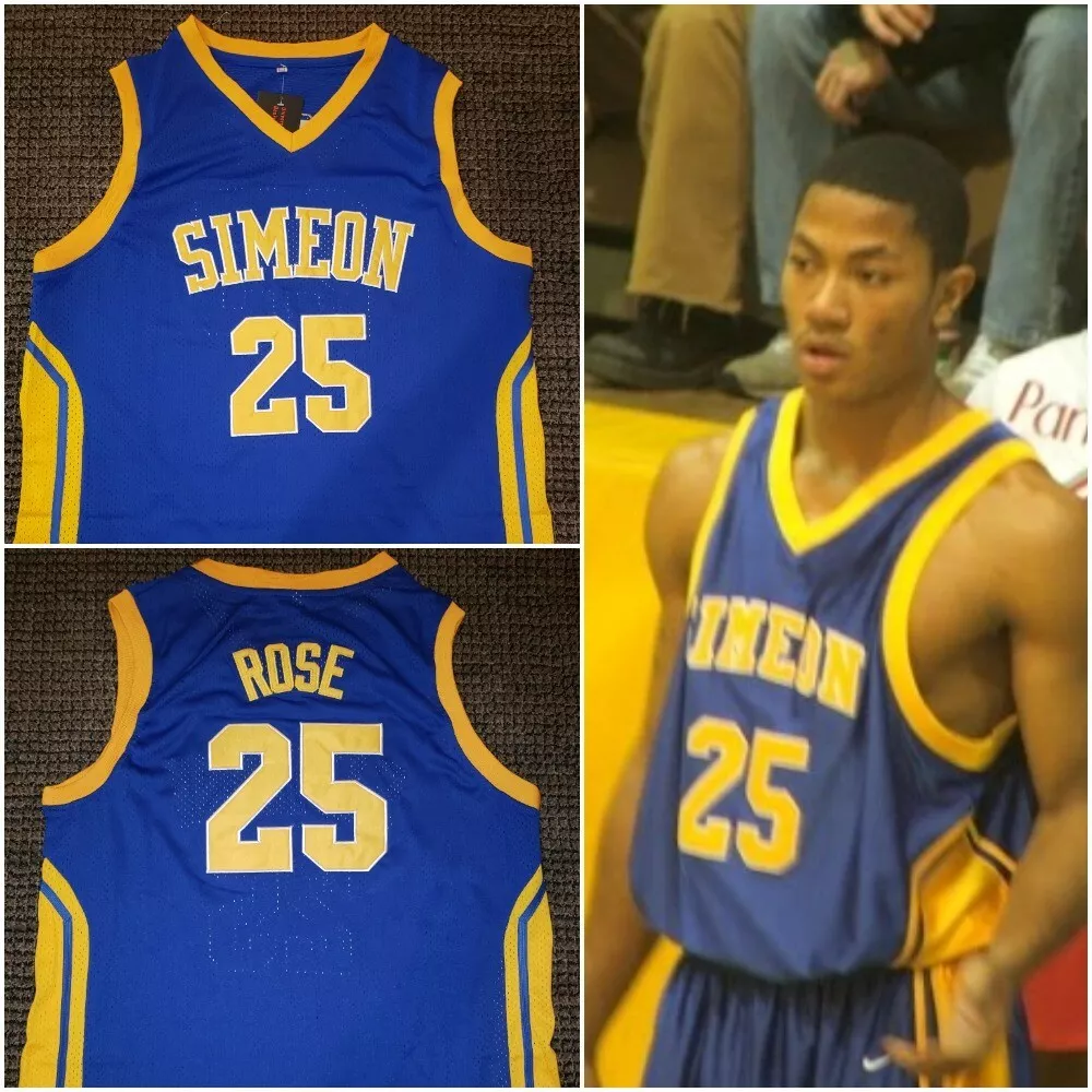 Throwback Derrick Rose Simeon High School Mens XL Basketball Jersey