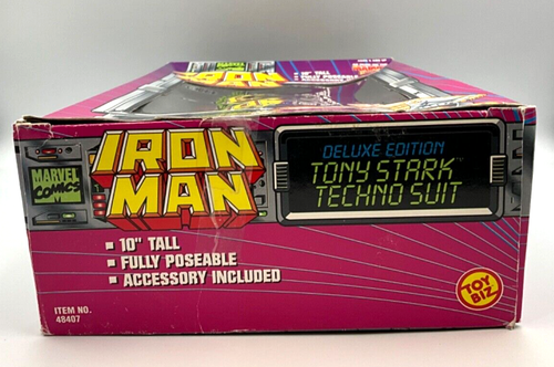 Tony Stark Techno Suit Iron Man 10" Edizione Deluxe MARVEL COMICS Toy Biz NUOVO - Foto 11 di 14