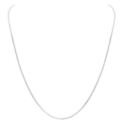 Massive 925 Sterling Silber Italienische 1mm Stabile Box Gliederkette Halskette