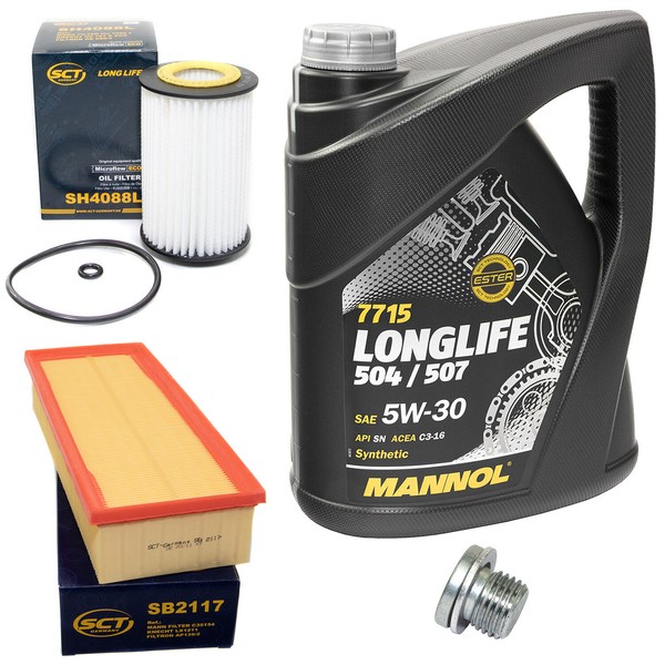 MotoröL Filter Set 5W30 5 Liter + ÖLablassschraube FüR VW Tiguan 2.0 TDI 4Motion-image
