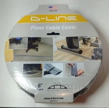 D-Line 6' Floor Cable Cover, Cord Protector, US/CC-4, 2.375" x 0.5" PVC Gray New