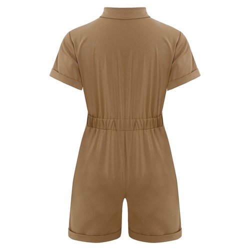 Kids Girls Jumpsuit Work Rompers Sport Coverall Casual Overalls Elastic Waist - Picture 8 of 83