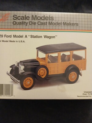 HUBLEY/SCALE MODELS  1:20 SCALE 1929 FORD MODEL A WAGON - No: 4006 CELLO SEALED