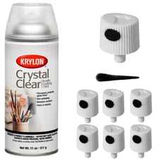 6 Spray Caps for Krylon Crystal Clear Acrylic Paint Spray - NO CAN