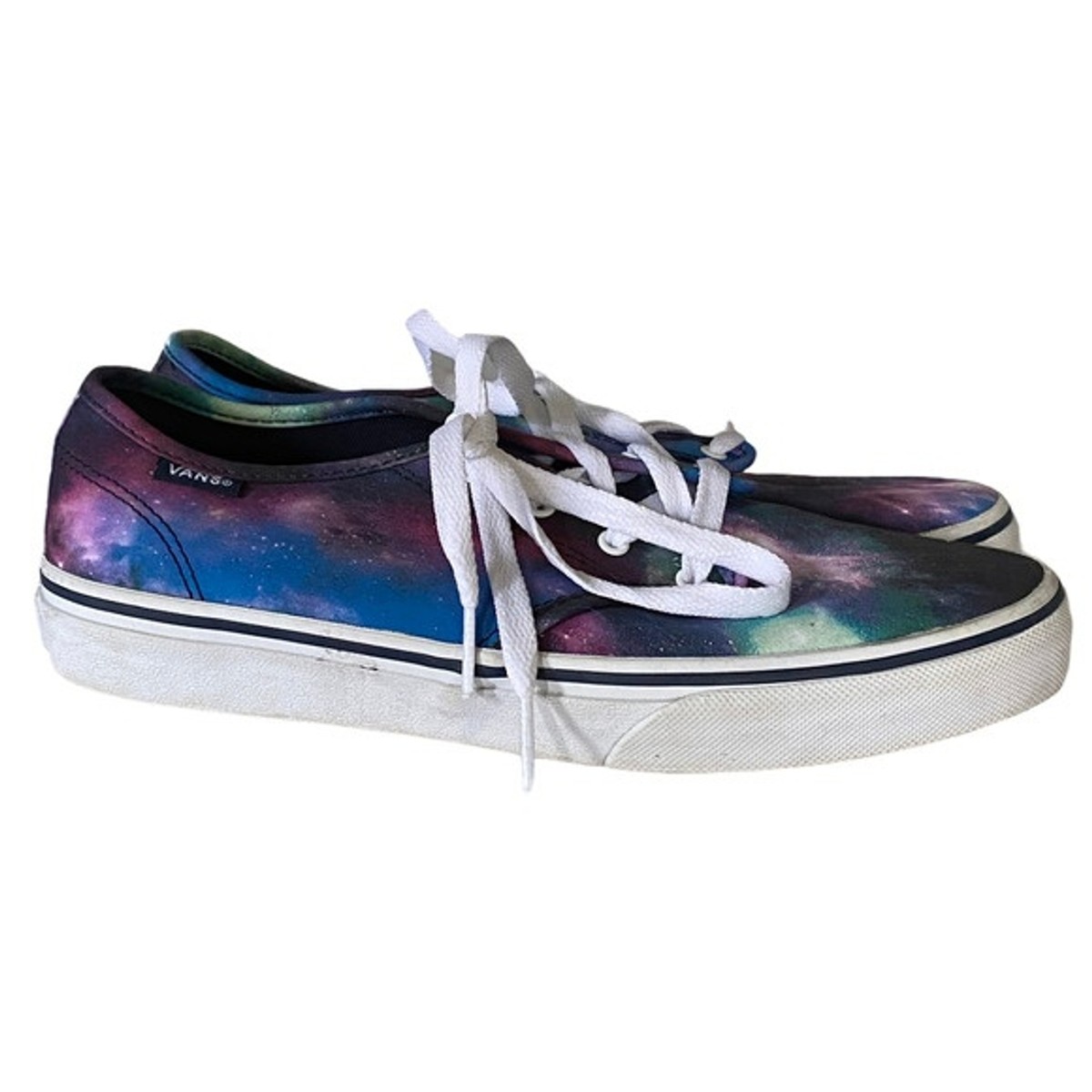 Vans Low Profile Lace Up Blue Purple Galaxy Universe Sneaker Men 6 Women 7.5 Vans Galaxy Shoes Womens 7.5 Purple Blue | Mercari main image 4