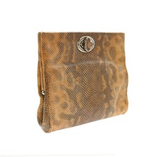 Pochette de soirée Art Déco en peau de python Vintage Années 20-30