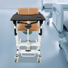 Lift Transfer Chair, Patient Lift Wheelchair, Hydraulic Lift Chair with Table