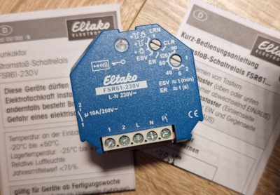ELTAKO Funkaktor FSR61-230V, Stromstoß-Schaltrelais, 1 Schließer pot.-frei, neu