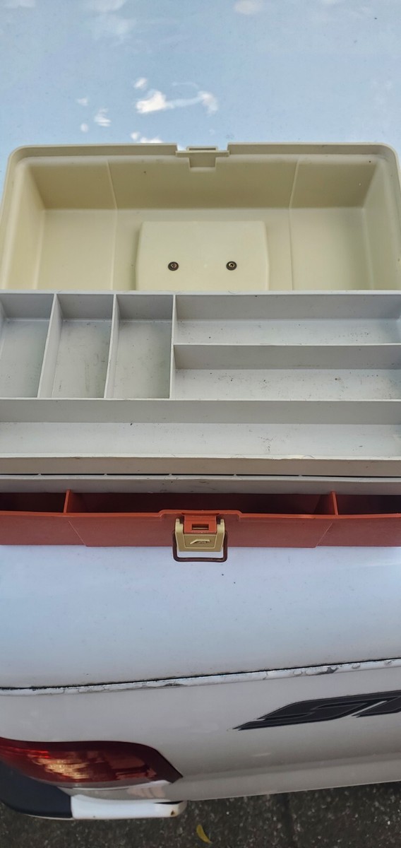 Boîte De Pêche Vintage Plano 5520 - 2 Niveaux - Orange/marron - Années 70 - USA
