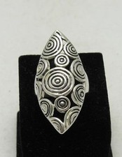 Stylish Long Sterling Silver Ring Genuine Solid 925 Perfect Quality Empress