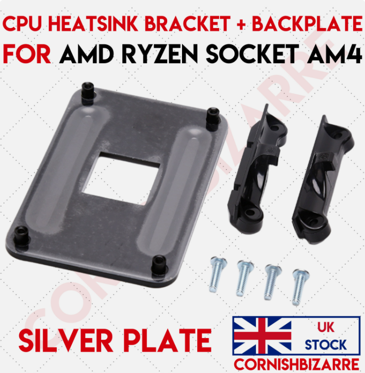 AM4 CPU Heatsink Bracket & Backplate | AMD Socket Mounting Kit For B350 X370 A320 Motherboards