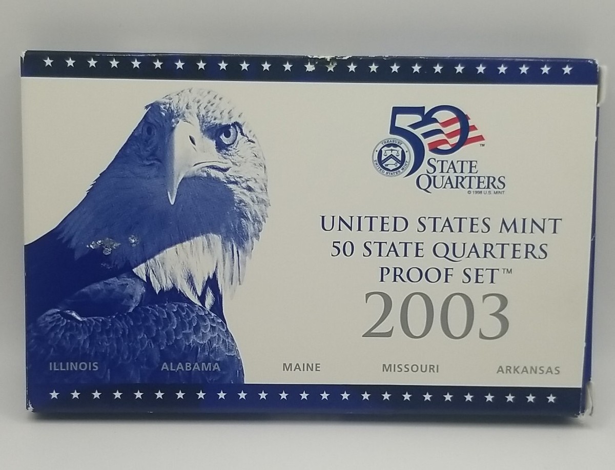 2003 United States Mint 50 State Quarters Proof Set #2303 | eBay