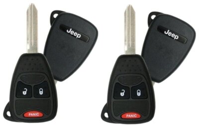 X2  Remote Head Key For 3 Button JEEP OHT692427AA Premium Quality USA Seller