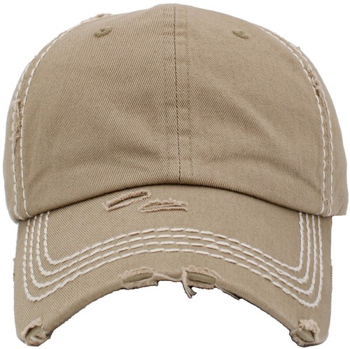 Gorra de béisbol ajustable vintage de algodón envejecido lavado costura gruesa para papá - Imagen 33 de 85