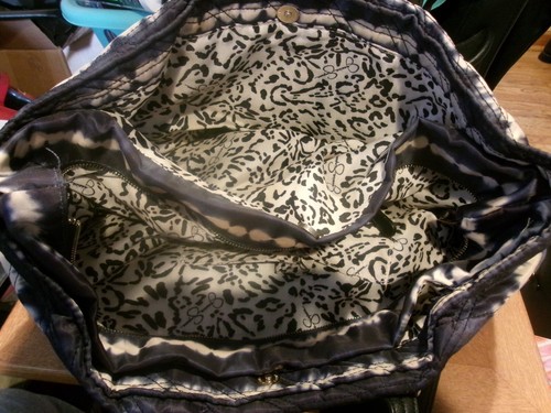 JESSICA SIMPSON LARGE TOTE SHOULDER HANDBAG BLUE & WHITE TYE DIE - Picture 5 of 7