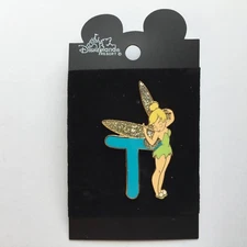 DLR Disneyland Alphabet Pin - T - Tinker Bell Disney Pin 7818