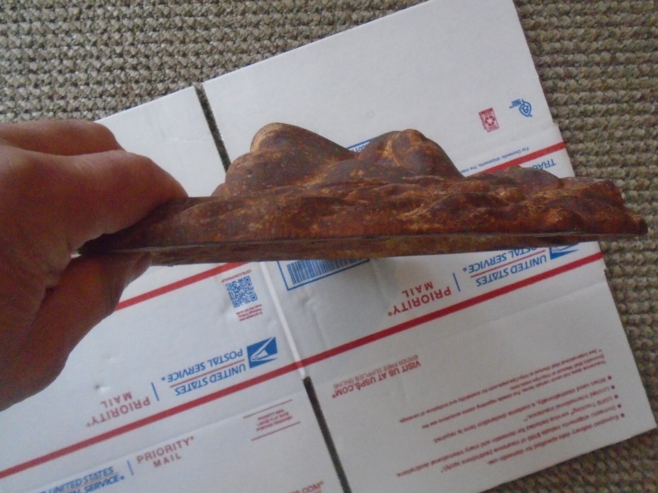 VERY NICE ACHITECTURAL LIONS HEAD_IRONOLD...12 X 12 EXCELLENT