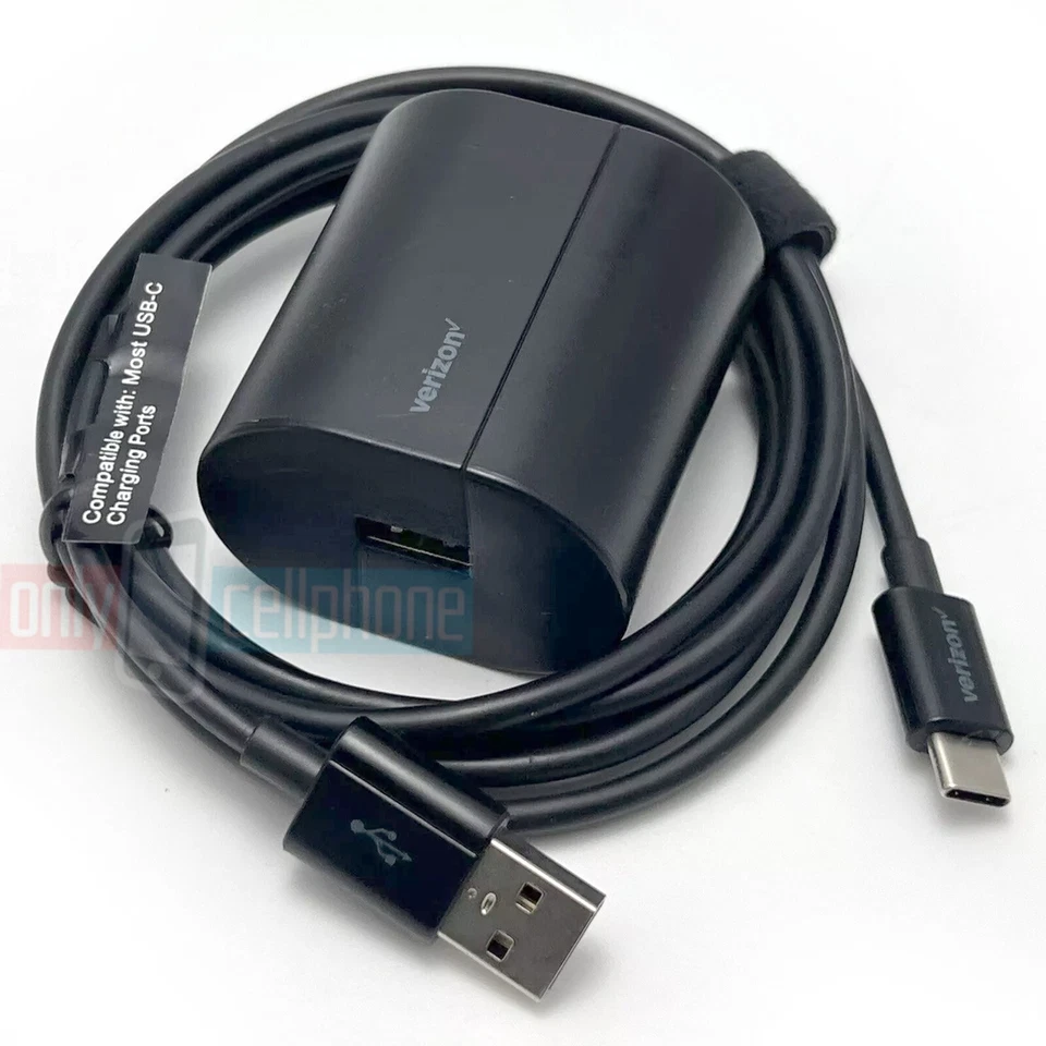 Cargador rápido Verizon y cable USB-C para Motorola Moto G84 85 73 72 62 60 54 53 50 Foto 3 de 4