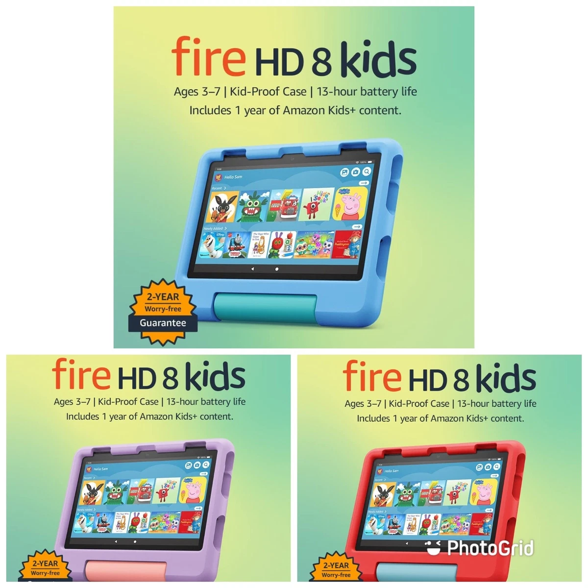 All-New Amazon Fire HD 8 Kids Tablet 32GB , Age 3 to 7 , Latest