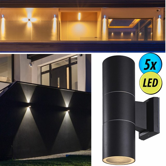 Led Aussen Bereich Wand Leuchte Solar Down Strahler Bewegungsmelder Garten Lampe