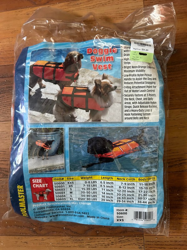 Doggie Swim Vest. Poolmaster  NEW